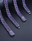 14mm curb cuban link necklace chain two row diamond purple black gold haze trap liluzivert drake travis scott shopgld diamond ifandco icebox jewelry hip hop rappers