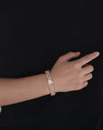 Fully iced Bubble heart shape cuban link diamond bracelet White Gold cardib hip hop fashion rapper celebrities jewelery jewelers