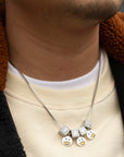 Fully iced thunderbolt pendant necklace chain diamond ifandco nano eyefunny