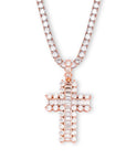 Vintage baguette cross pendant necklace free chain kanye west travis scott liluzivert vlone