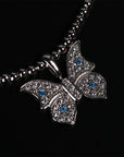 Farfetch Eyefunny diamond butterfly pendant choker necklace