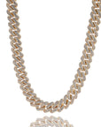 curb cuban link 10mm diamond necklace chain fully iced custom clasp diamond ifandco