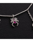 Farfetch Eyefunny diamond spider pendant choker necklace