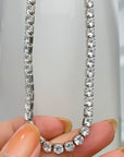 harry winston Tennis Necklace diamond 925 silver white gold diamonds