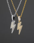 ian connor thunderbolt emoji pendant necklace chain diamond custom vvs benballer vlone