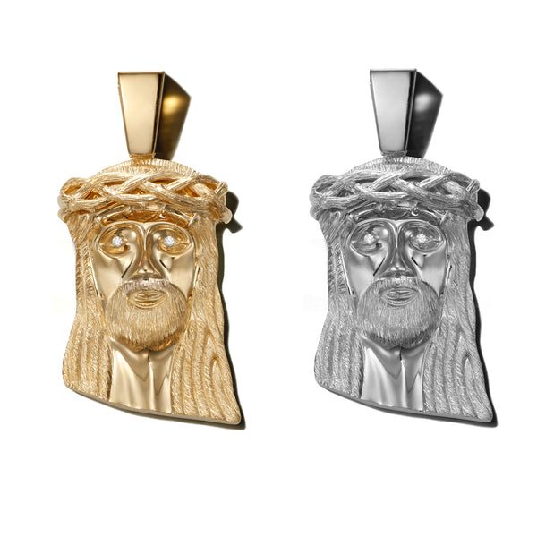 Standard diamond eyes jesus piece v3 – Bijouterie Gonin