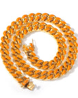 louis vuitton virgil off white inspired alike enamel cuban link necklace chain