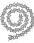 18mm Iced Barbed wire link necklace chain shopgld gold diamond