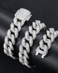18mm rounded bubble cuban links necklace/bracelet chain 3D diamons vvs ifandco shopgld