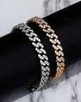 9mm cuban link chain bracelet ankle chain diamond white gold female jewelry fine jewelers farfetch