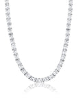 rectangle radiant cut diamond tennis link necklace chain diamond white gold travis rapper hip hop jewelery jewelers celebrity