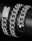 15mm cuban link fully iced micro pave diamond travis scott playboi carti asap rocky ian connor vlone vvs