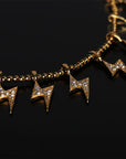 Farfetch Eyefunny diamond thunderbolt thunder pendant choker necklace nigo poppy kim jones