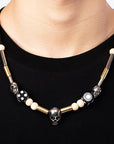 asap rocky jewelry pearl necklace dice skull chain choker playboi carti vlone