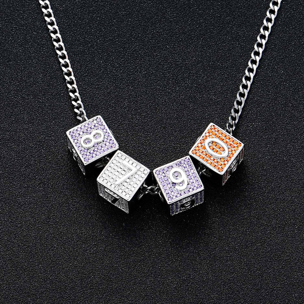 baby block letter number custom necklace chain choker jesus is king kanye west rhude virgil off white