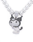 ifnandco custom kuromi diamond pendant necklace chain iced out ben baller