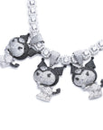 ifnandco custom kuromi diamond pendant necklace chain iced out ben baller