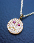 eyefunny smiling face thunder pendant necklace chain diamond jbalvin kim jones clot virgil offwhite