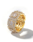travis kylie halo engagement ring fully iced eternity white gold yellow diamond shopgld