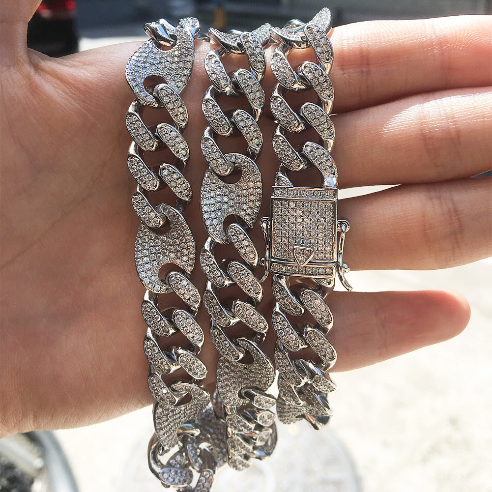 gucci link gg cuban link combo necklace chain diamond gold vvs ifandco shopgld travis scott migos
