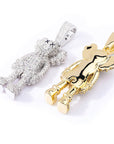 bape kaws originalfake 3D figure pendant necklace chain diamond ben baller vvs gold
