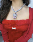 ifnandco custom hello kitty diamond pendant necklace chain iced out ben baller