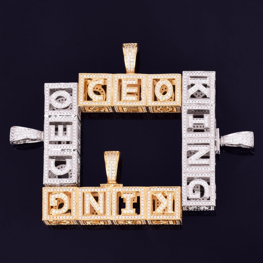 affordable hip hop custom jeweler iced out baby block letter pendant necklace chain shopgld