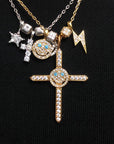 EYEFUNNY smiling face pendant necklace chain diamond vvs アイファニー POGGY KIM JONES VIRGIL JBALVIN