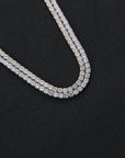 4mm tennis link silver white gold diamond necklace short diamond necklace choker White Gold kylie jenner kardashians fashion nova shein