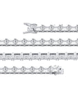 retangle radiant cut diamond tennis link necklace chain diamond white gold travis rapper hip hop jewelery jewelers celebrity