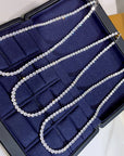 harry winston Tennis Necklace diamond 925 silver white gold diamonds