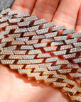 curb cuban link 14mm necklace chain fully iced custom clasp diamond ifandco