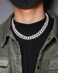 14mm rounded bubble cuban links necklace/bracelet chain 3D diamons vvs ifandco shopgld