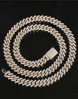 curb cuban link 10mm necklace chain fully iced custom clasp diamond ifandco
