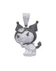 ifnandco custom kuromi diamond pendant necklace chain iced out ben baller