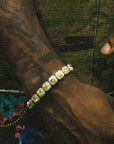 travis canary halo one row scott solitaire tennis link bracelet out with kylie jenner