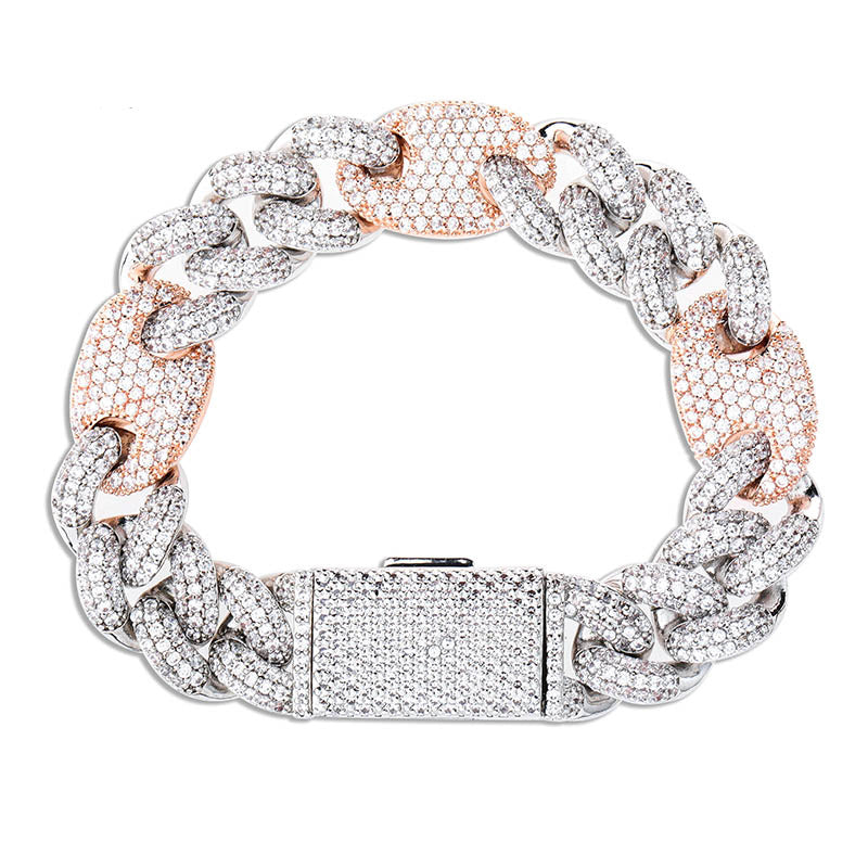 16mm gucci link cuban link combo bracelet custom clasp diamond shopgld gold
