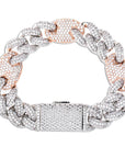 16mm gucci link cuban link combo bracelet custom clasp diamond shopgld gold