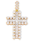 Vintage baguette cross pendant necklace free chain kanye west travis scott liluzivert vlone