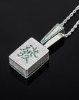 Custom Mahjong pendant Wealth and Rich necklace free chain 88rising rich chigga brian