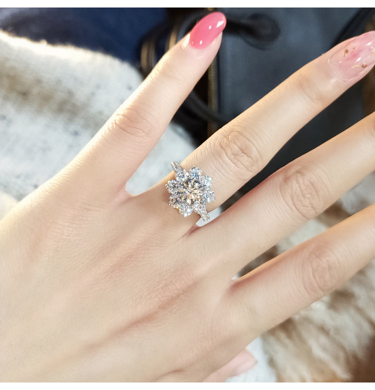 Sunflower by Harry Winston, Large Diamond Ring cheap best price engagement rings wedding