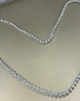 harry winston Tennis Necklace diamond 925 silver white gold diamonds