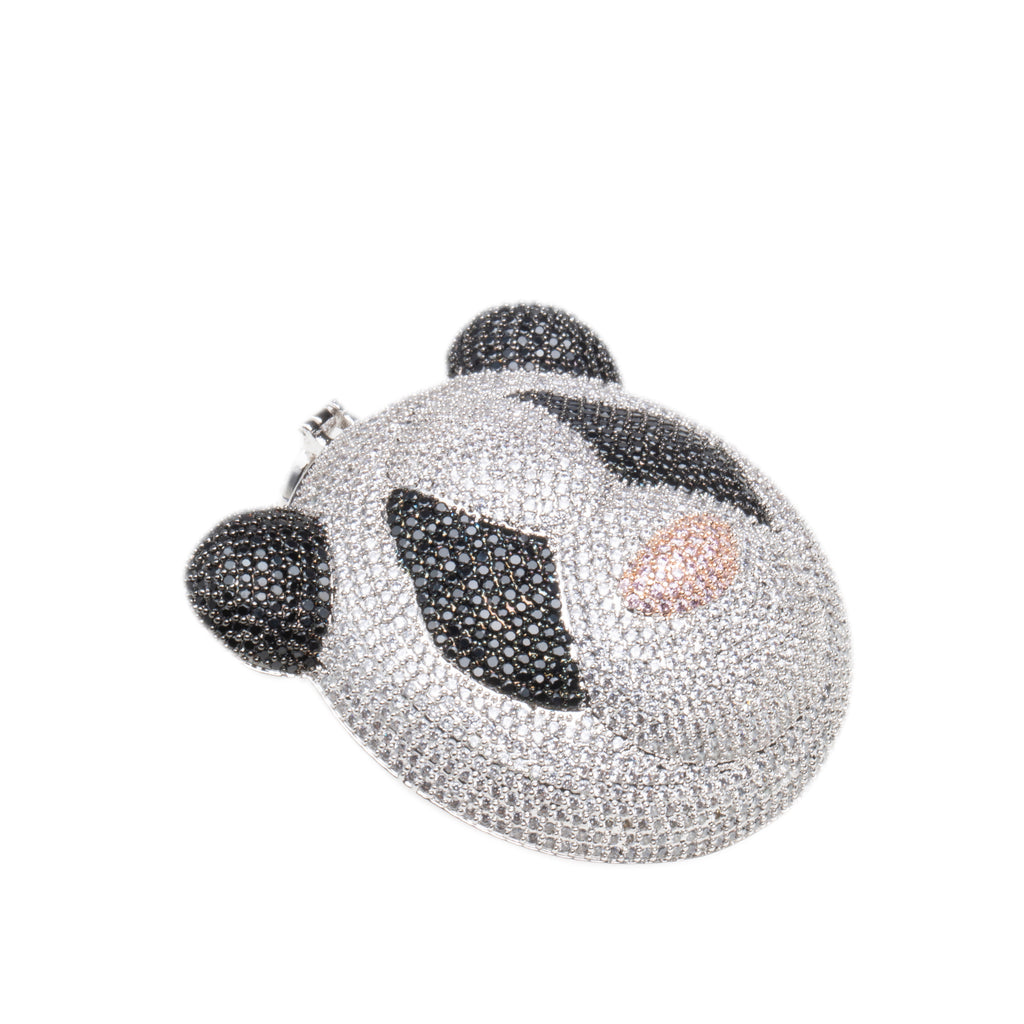 Fully iced Panda diamond pendant necklace chain as seen on Jackson Wang Got7 kpop fans buy panthepack