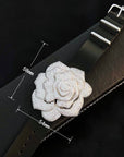 Piaget rose diamond bangle bracelet watch leather strap diamonds