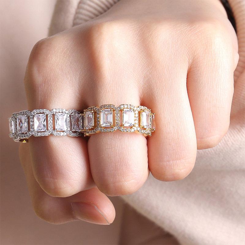 halo rectangle eternity engagement ring kylie jenner travis gifted diamond ring
