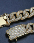 15mm cuban link fully iced micro pave diamond travis scott playboi carti asap rocky ian connor vlone vvs