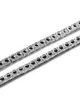 Solitaire Onyx 1 Row Tennis Link Chain Hip Hop Jewelry 4mm diamond tennis link necklace rapper
