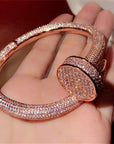 juste un clou fully iced nail bangle bracelet diamond vvs cartier ifandco