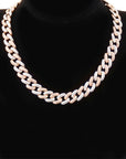 14mm cuban link fully iced micro pave diamond travis scott playboi carti asap rocky ian connor vlone vvs