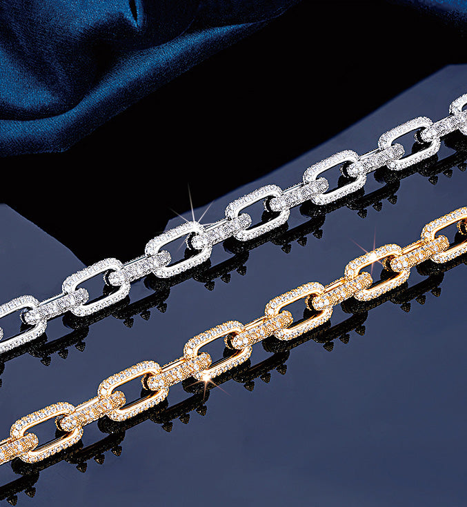 Playboi Carti spiked links necklace cuban link fully iced diamond vvs vlone asap rocky